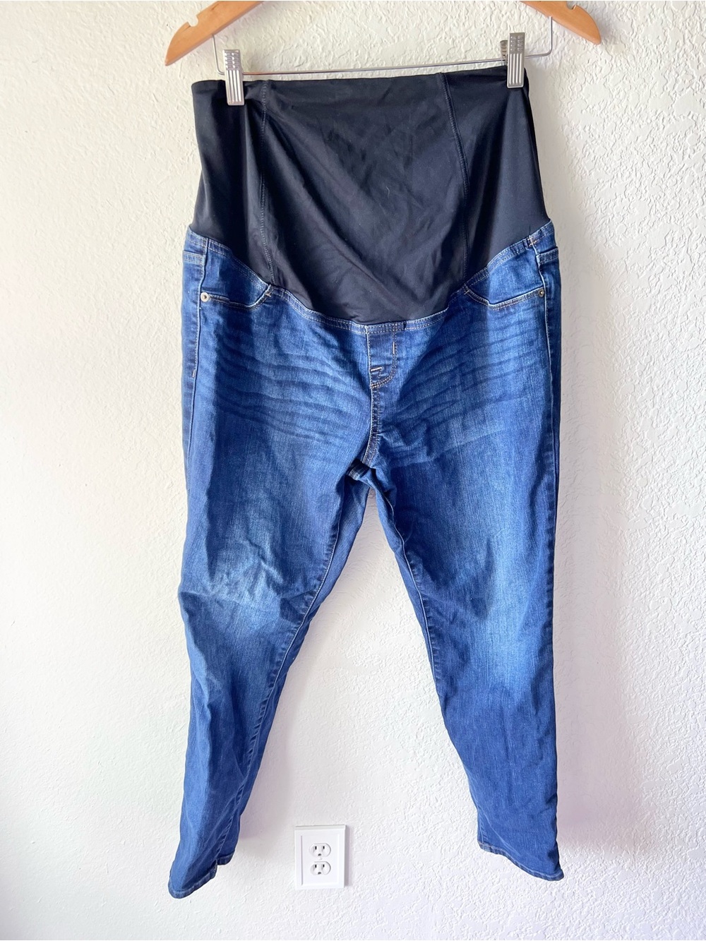 Isabel Maternity Dark Wash Full-Panel Jeggings Sz 12/31